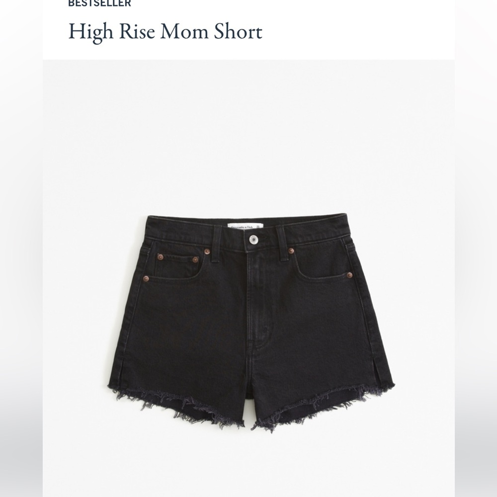 Size 25 Black Jean Mom Shorts